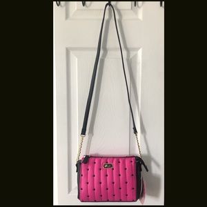 Betsy Johnson Hot Pink Crossbody Purse